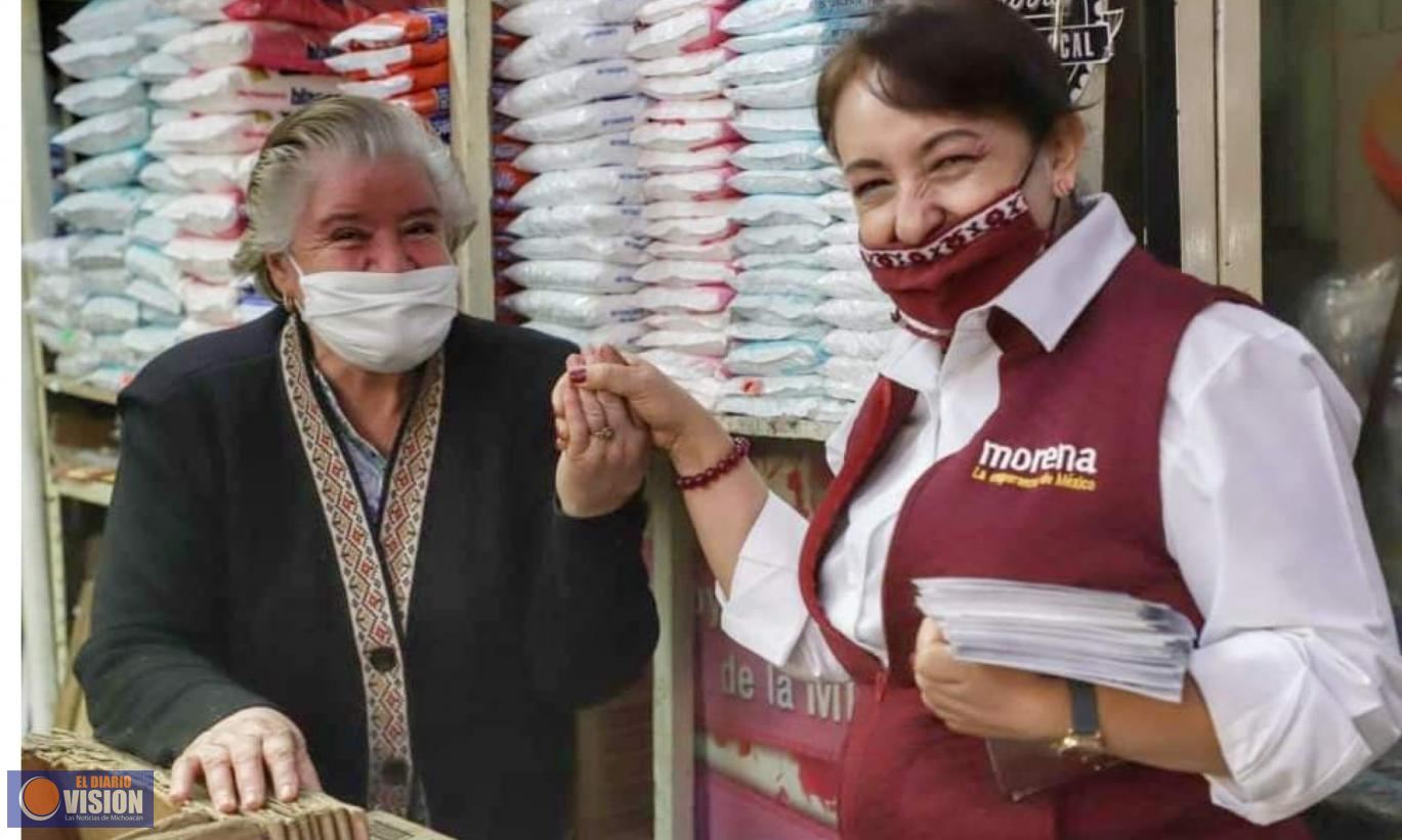Los comerciantes cuentan con mi apoyo: Chela Andrade