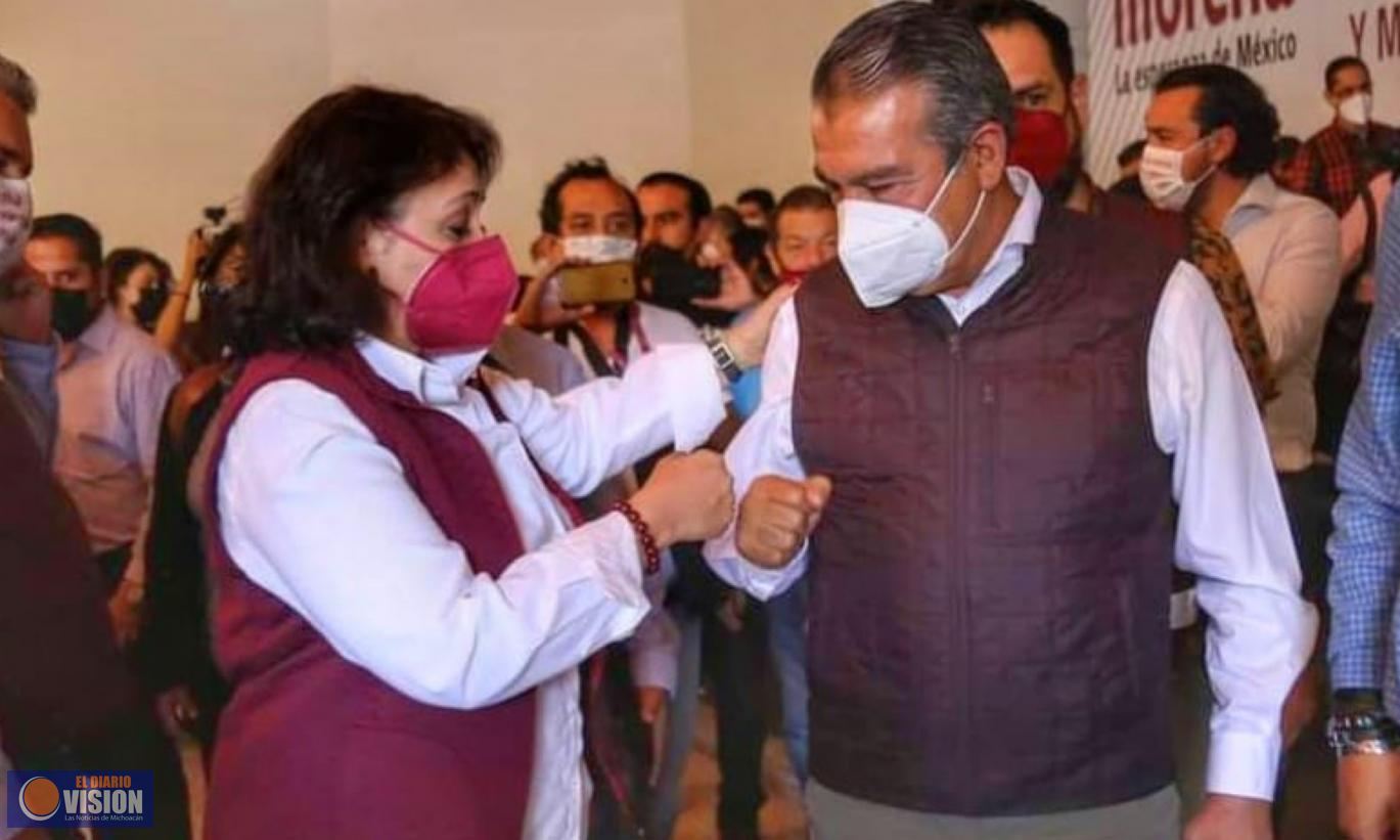 Celebra Chela Andrade restitución de candidatura a Raúl Morón 