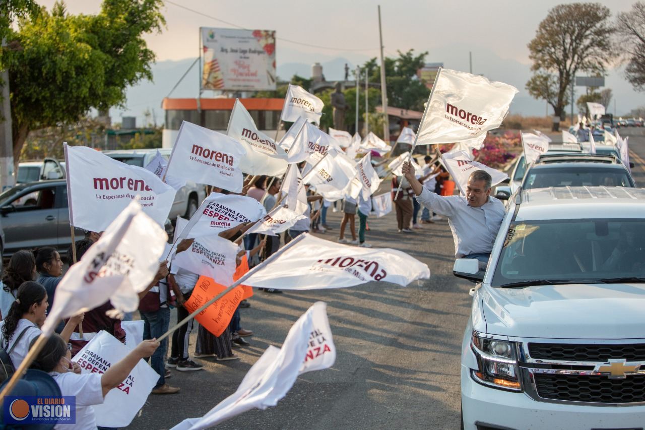 Zitácuaro arropa a Raúl Morón en Caravana en Defensa de la Esperanza