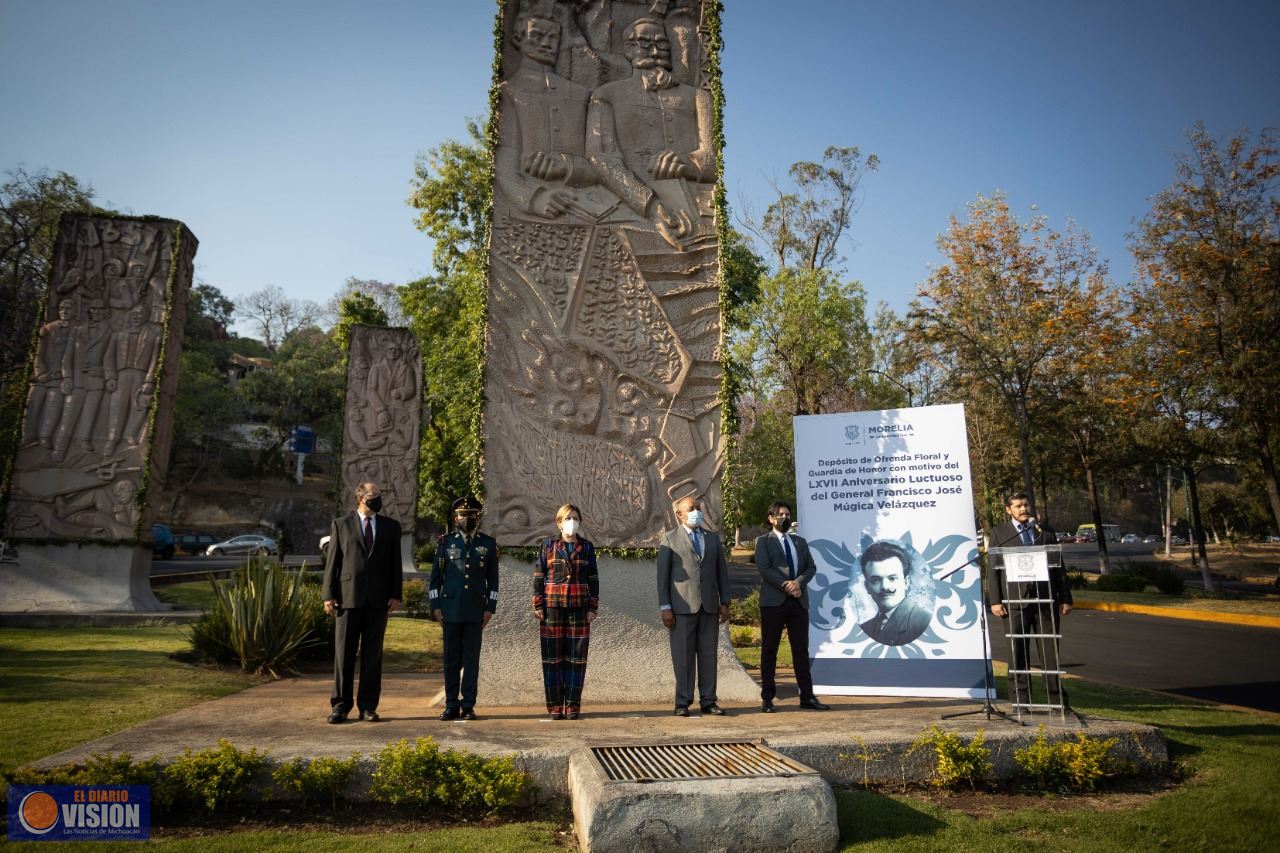 Gobierno de Morelia conmemora el LXVII aniversario luctuoso del General Francisco J. Múgica