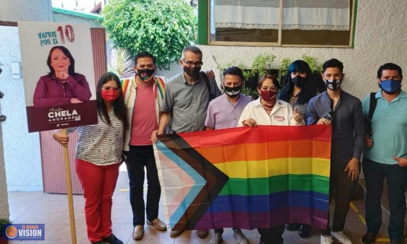 Defenderá Chela Andrade derechos de comunidad LGBT+