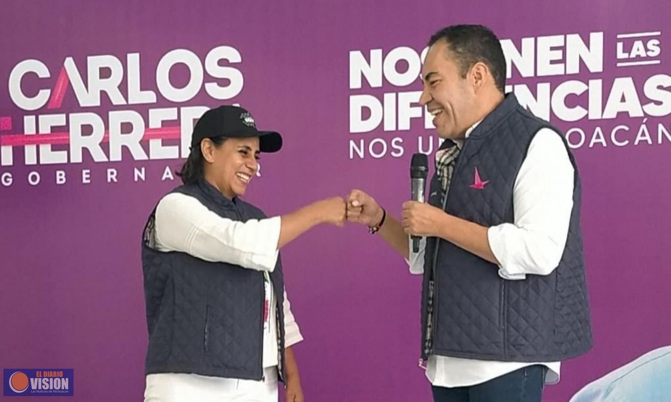 Excandidata al Gobierno de Michoacán, se suma con Carlos Herrera Tello 