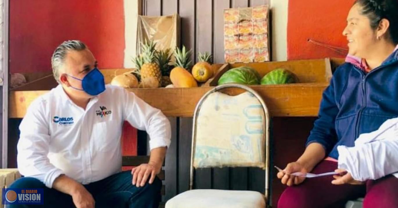 Mujeres encargadas de familia, mi prioridad: Carlos Quintana 