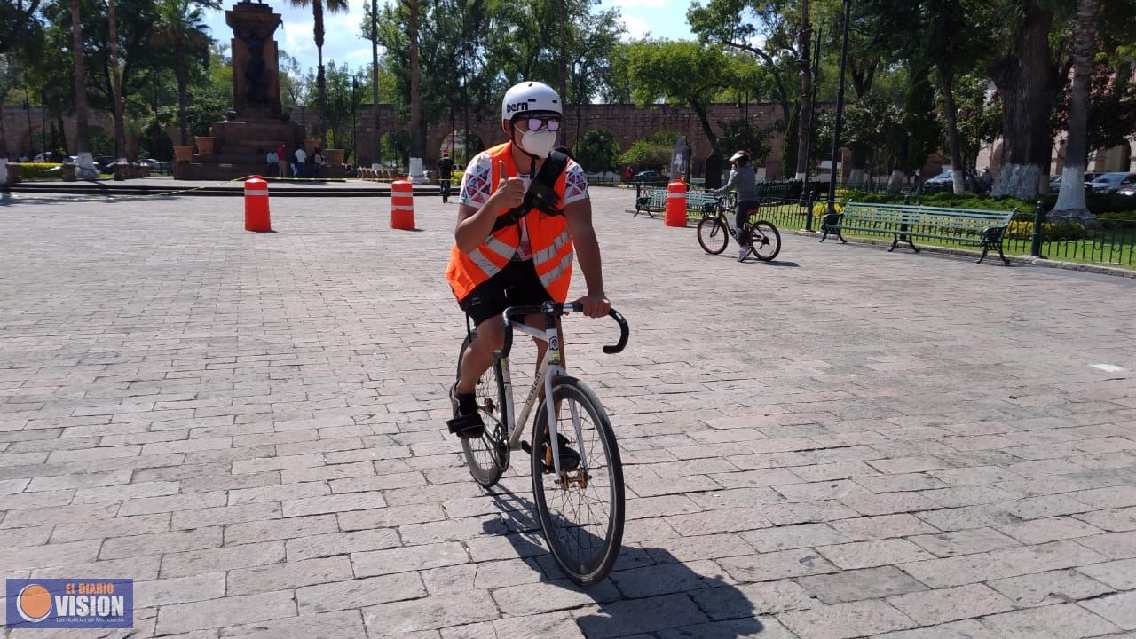 Se reanudan actividades de BiciEscuela gratuita con protocolo sanitario en Morelia