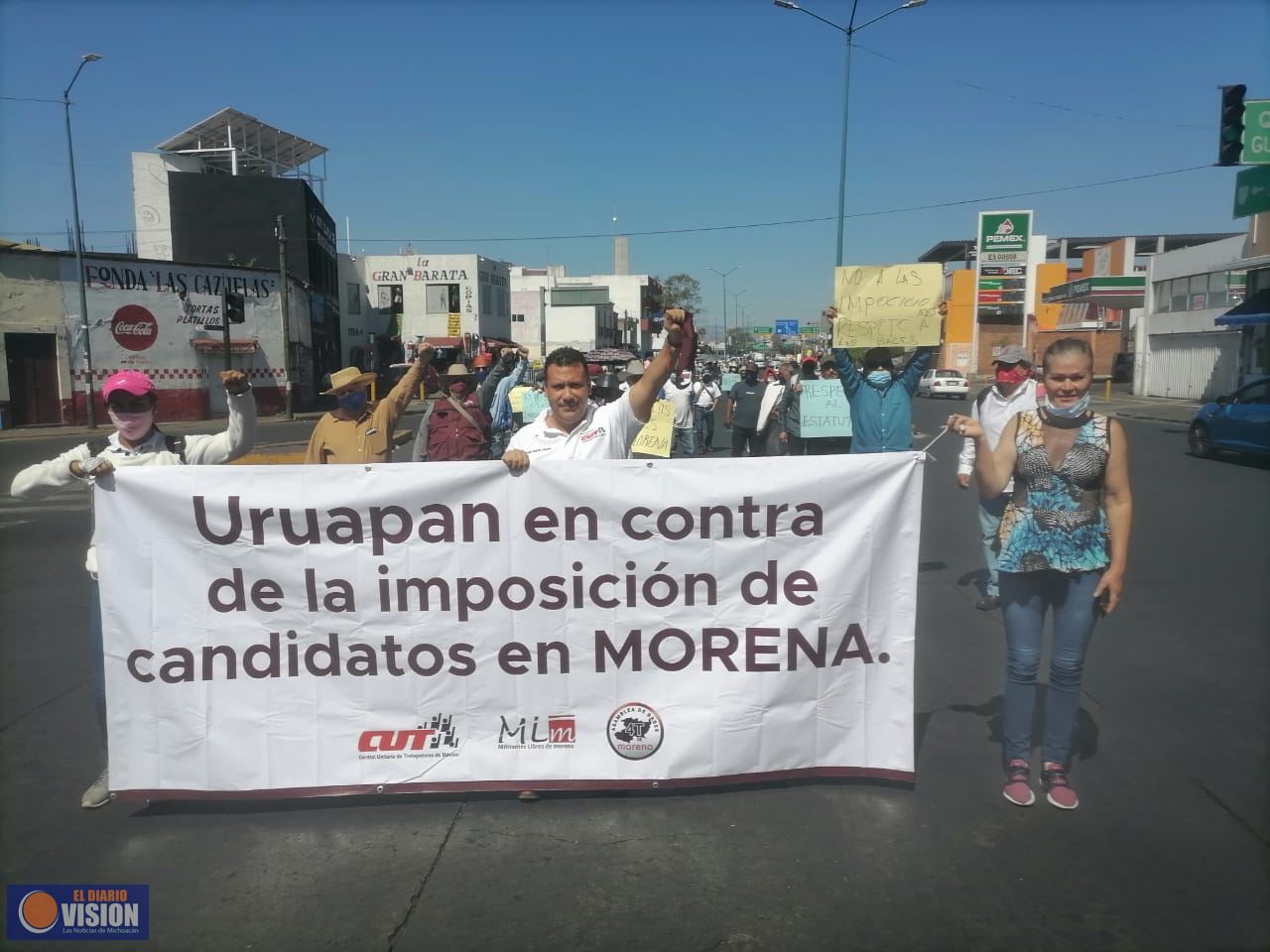 Bases Morenistas, realizan manifestación, rechazan imposición 