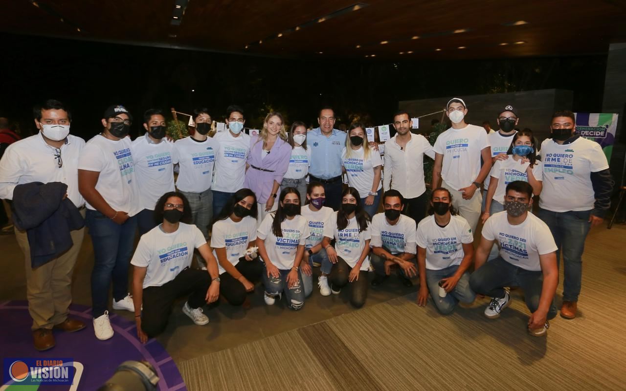 Con los jóvenes vamos a recuperar  Michoacán: Carlos Herrera
