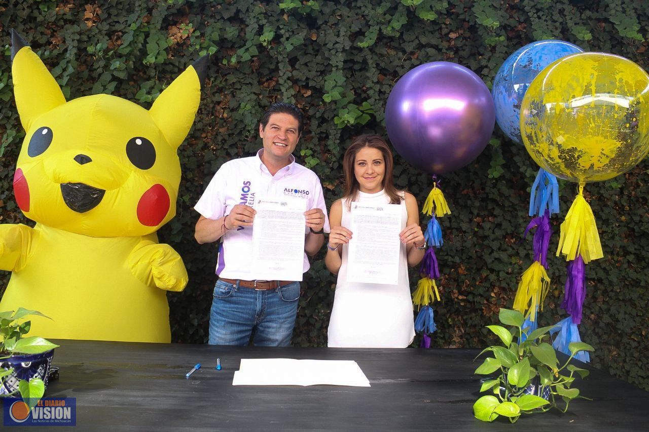 Firma Alfonso Martínez pacto a favor de las niñas y niños de Morelia