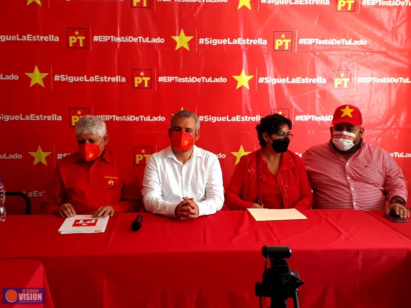 El PT, cierra filas con Alfredo Ramirez