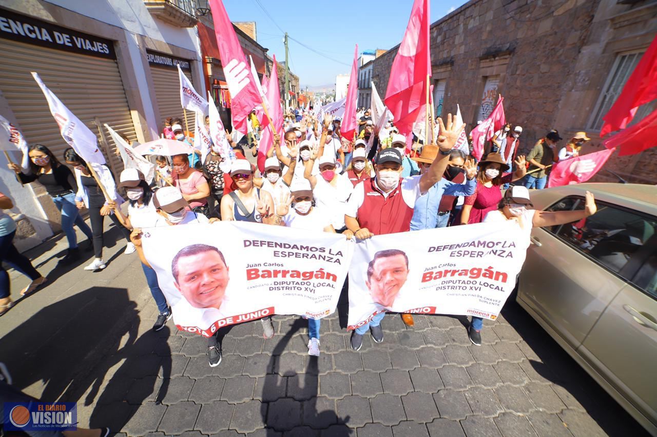 El 6 de junio la 4T se consolidará en todo Michoacán con Alfredo Ramírez: Juan Carlos Barragán