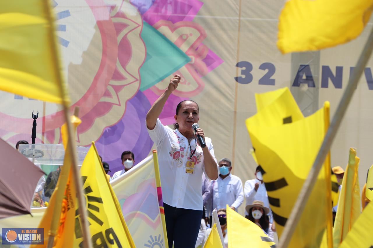 PRD, firme y constante en Michoacán: Julieta Gallardo