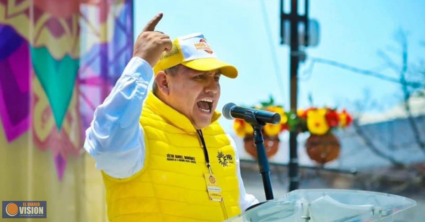 Desde el PRD defenderemos a Michoacán, de quienes generan caos: Víctor Manríquez 