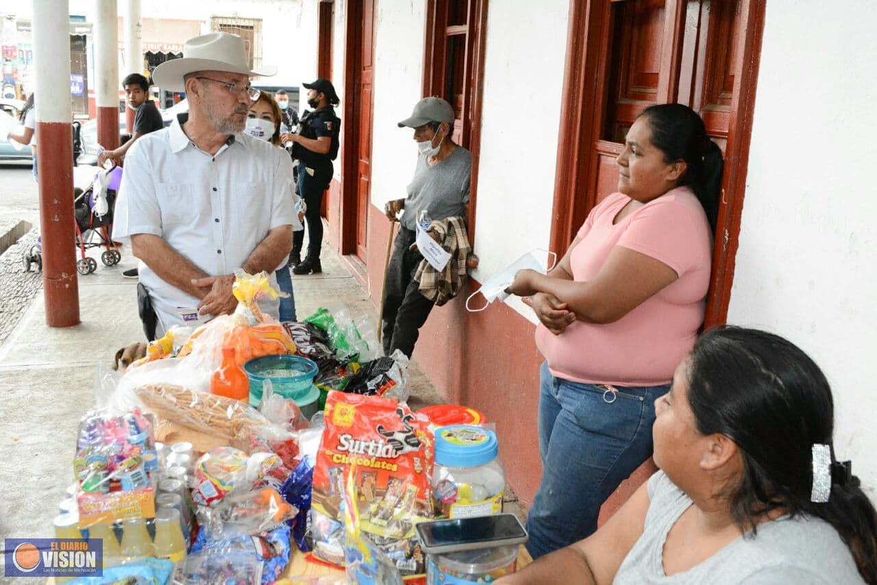 Vamos a impulsar el comercio: Hipólito Mora Chávez.