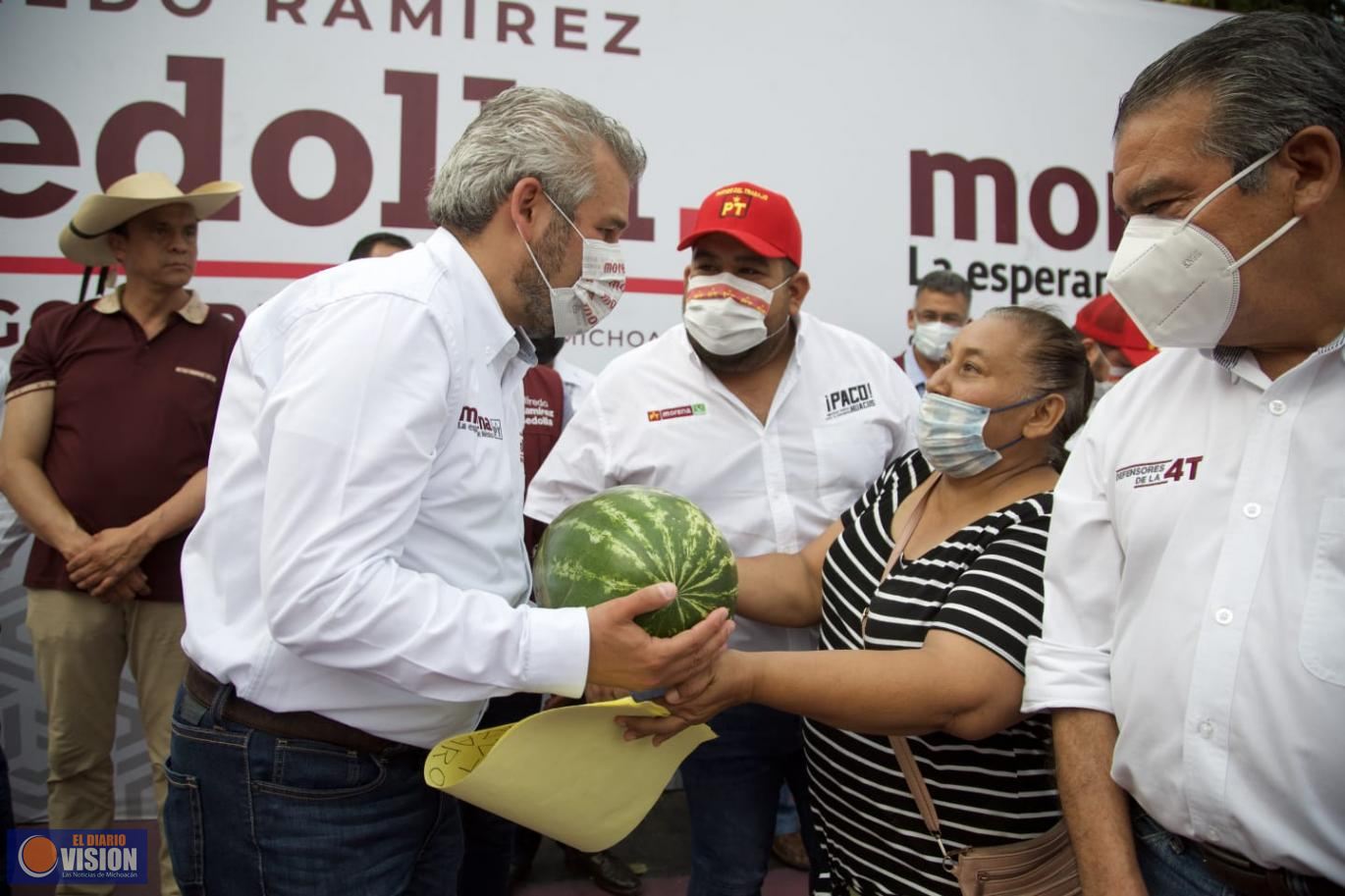 Con honestidad y responsabilidad en el gobierno reactivaremos al sector agrícola: Bedolla
