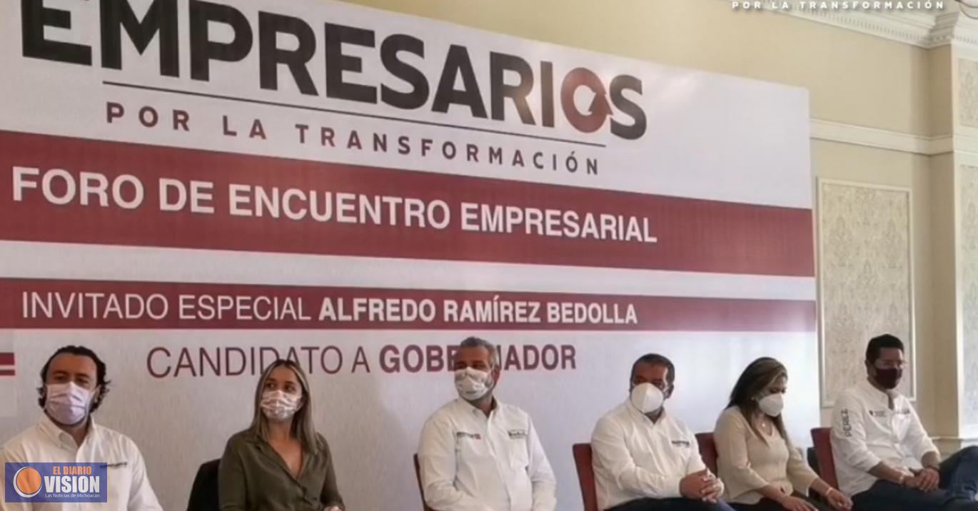 Empresarios por la transformación, se reúnen con Bedolla 