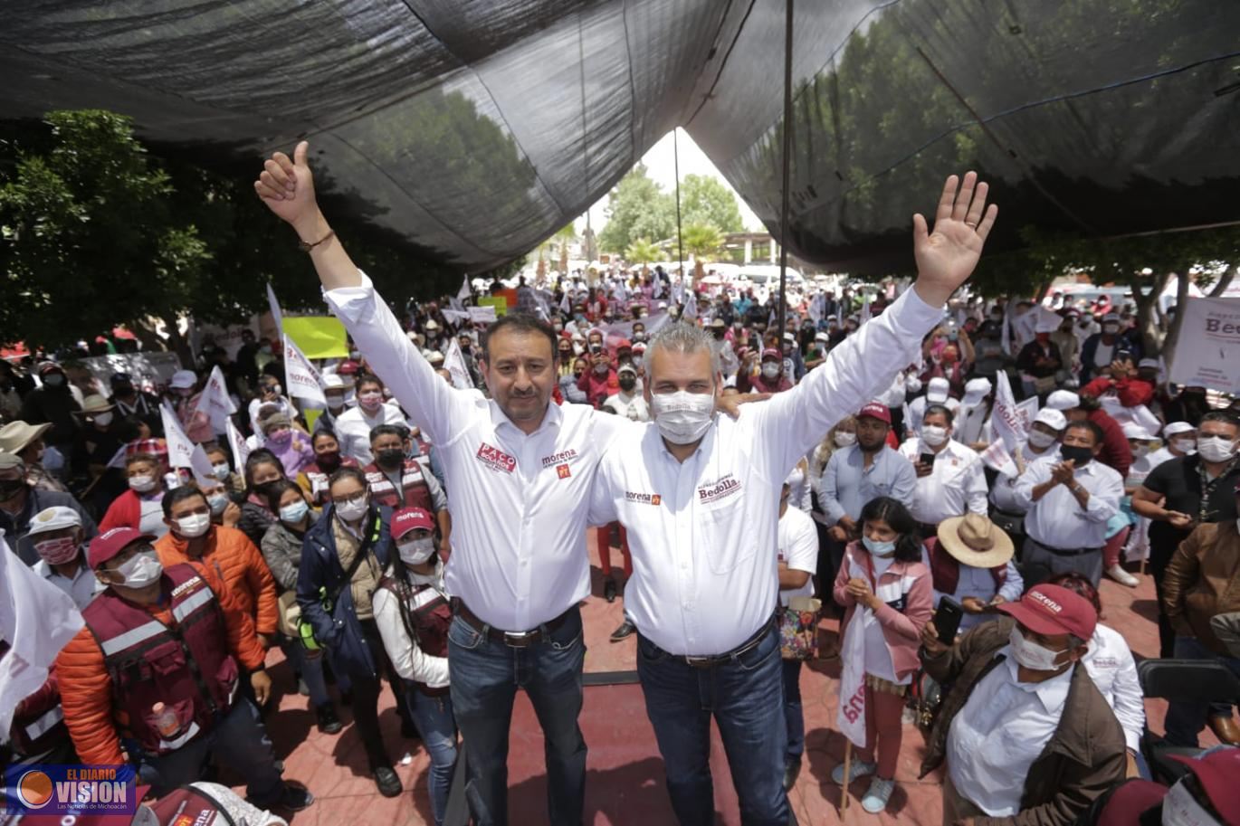 Morena ganará, y gobernaremos Michoacán de la mano de la gente: Bedolla