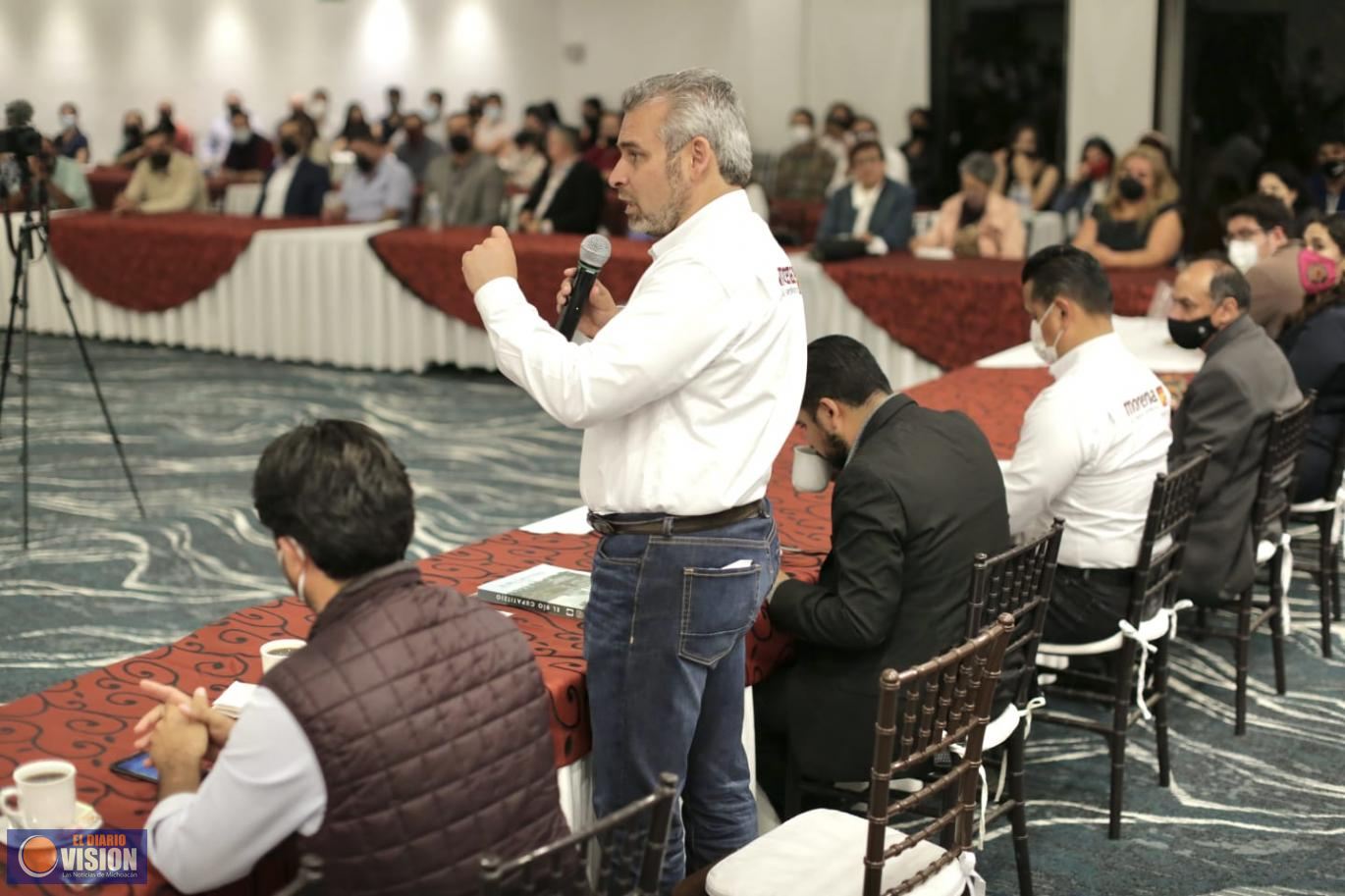 Bedolla acuerda con Nicolaitas impulsar agenda de rescate de la UMSNH