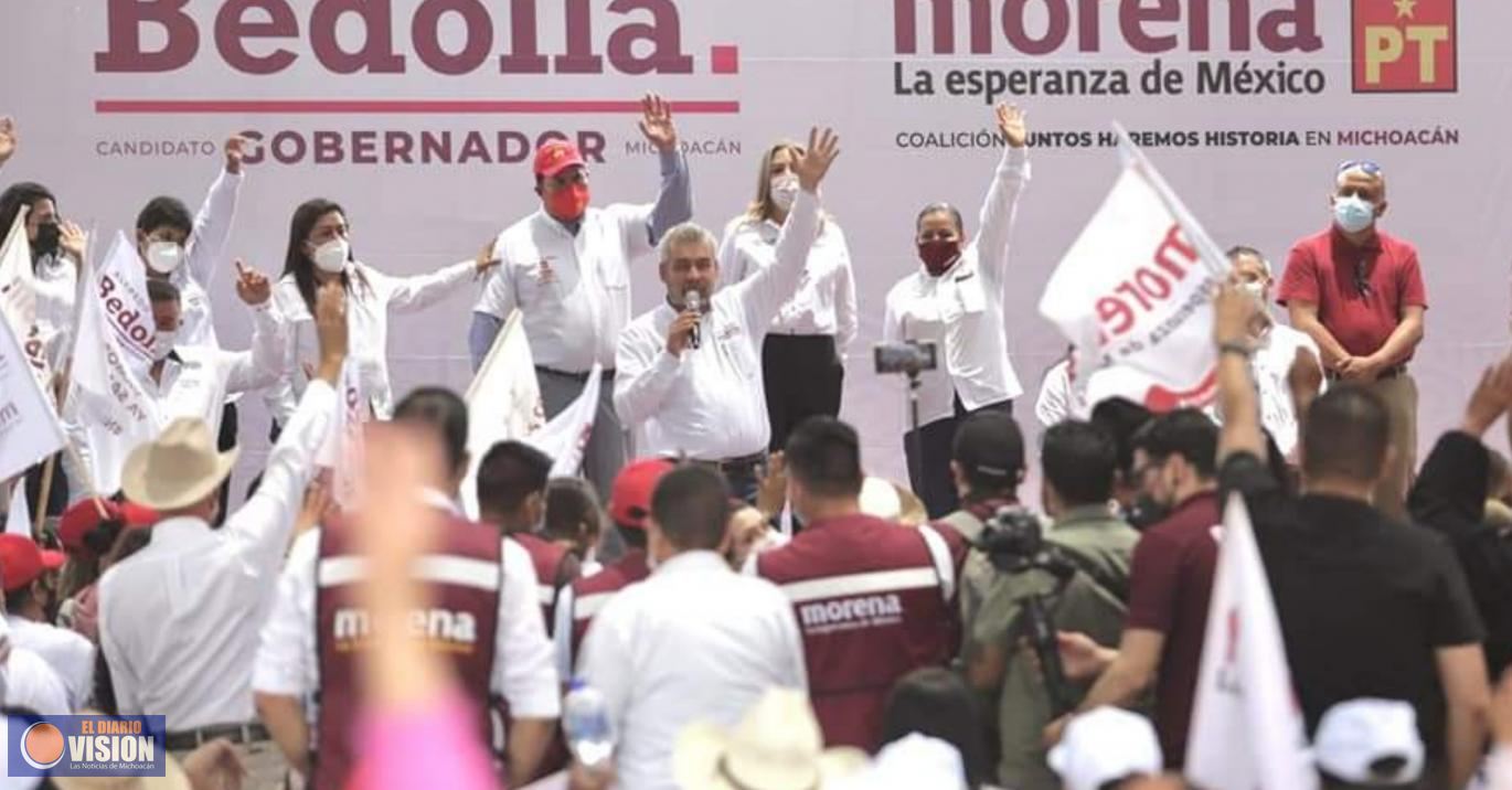 Pleno respeto a derechos laborales de  maestras y maestros en Michoacán, ofrece Bedolla