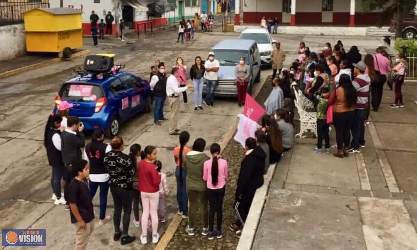 Daremos solución a falta de luminarias e inseguridad en la tenencia de San Nicolás de Obispo: SSR