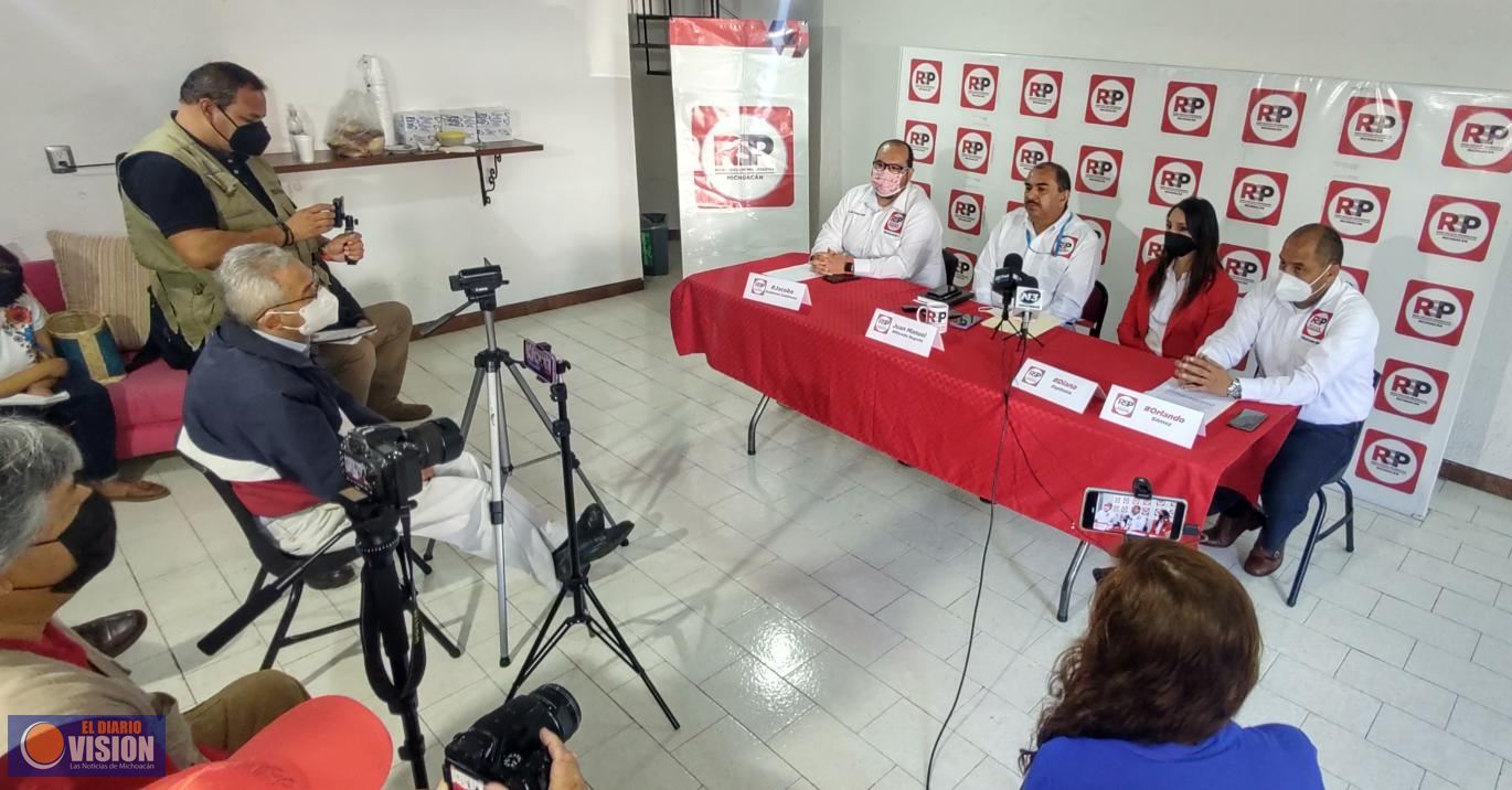 RSP Michoacán no declinará por ningún partido y exhorta a la ciudadanía por ejercer un voto útil