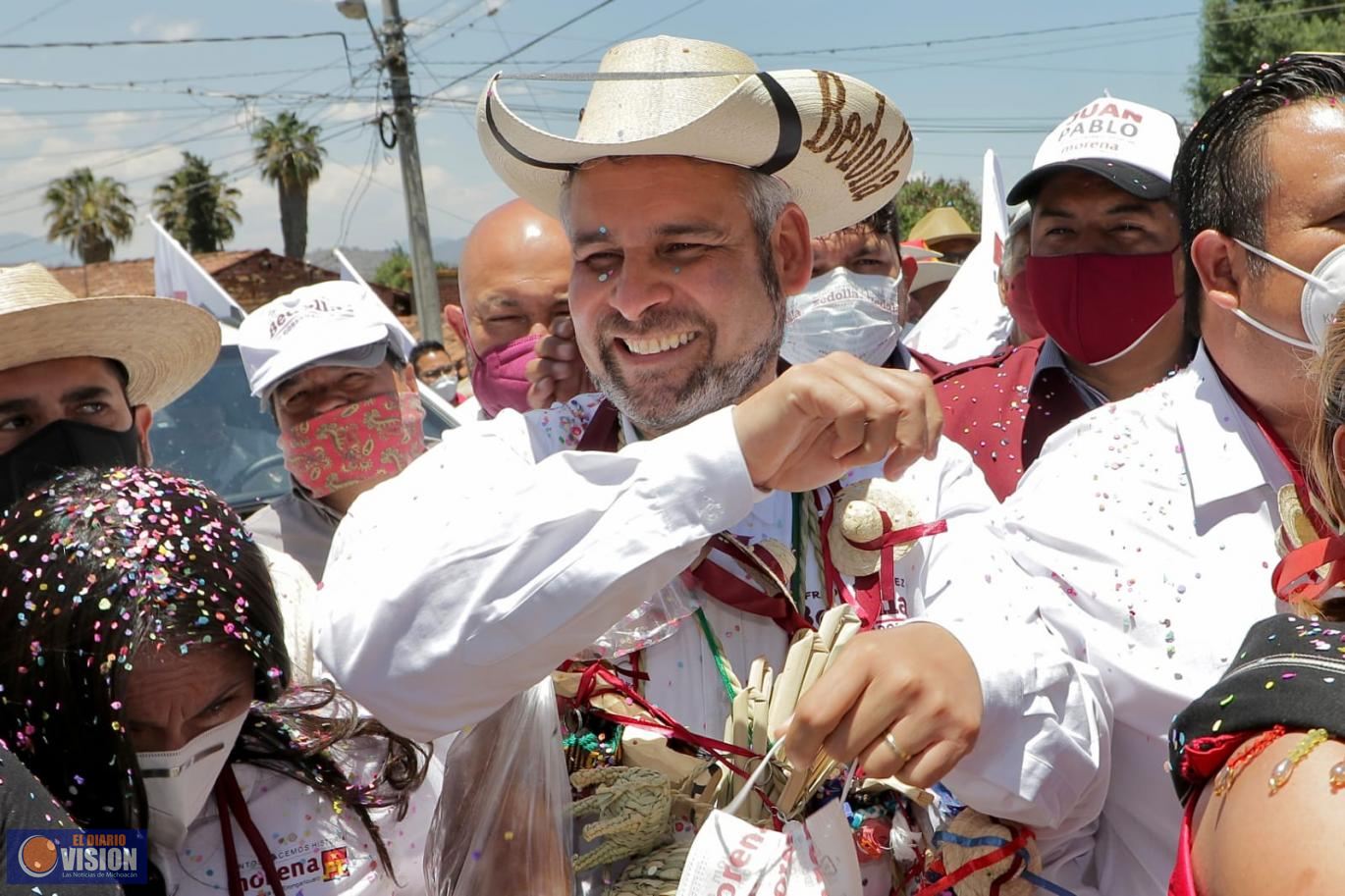 Con Morena vamos a reconciliar a los pueblos indígenas con el gobierno: Bedolla
