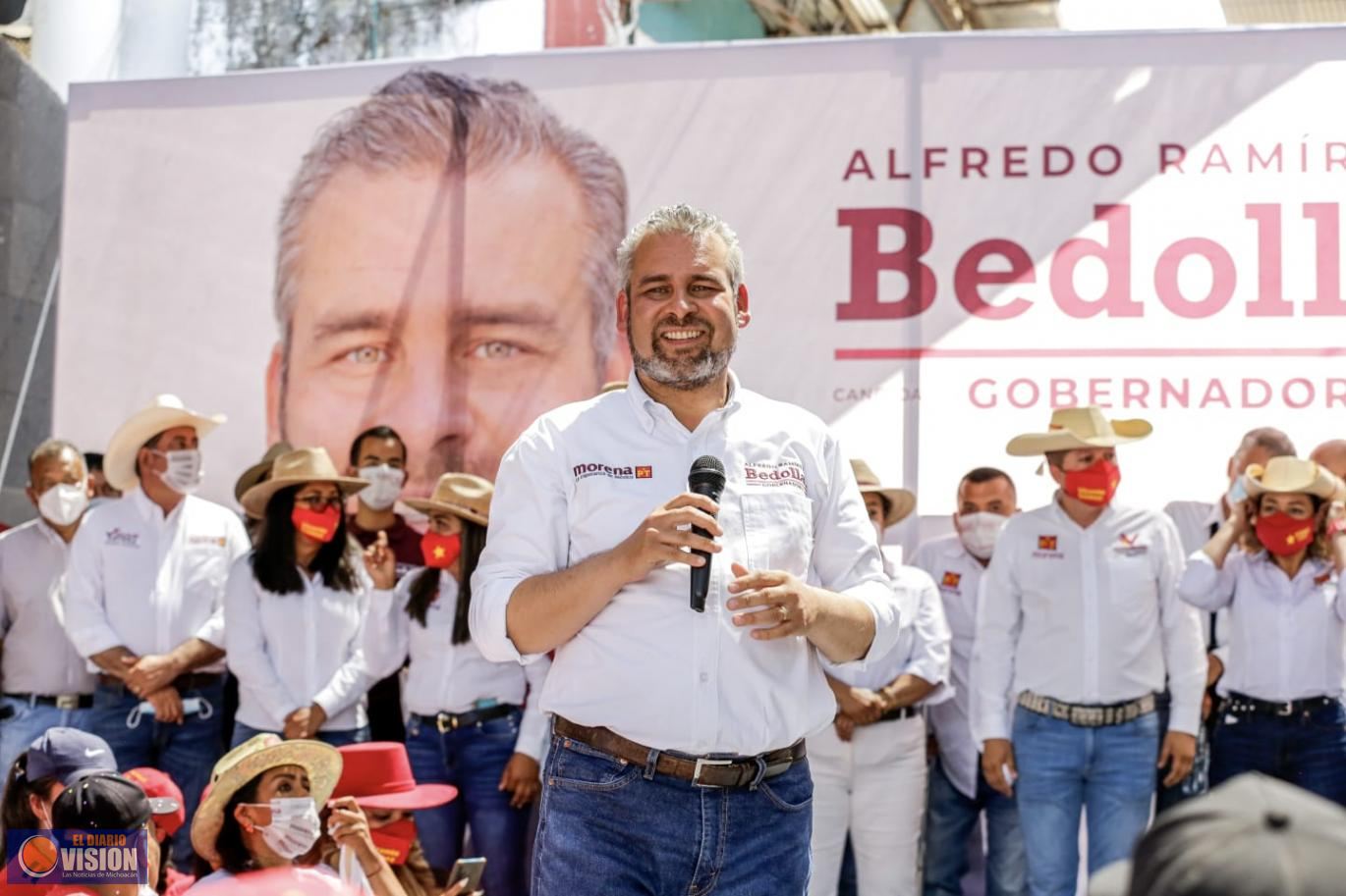 Con propuestas y trabajo sacaremos a Michoacán del abandono: Bedolla