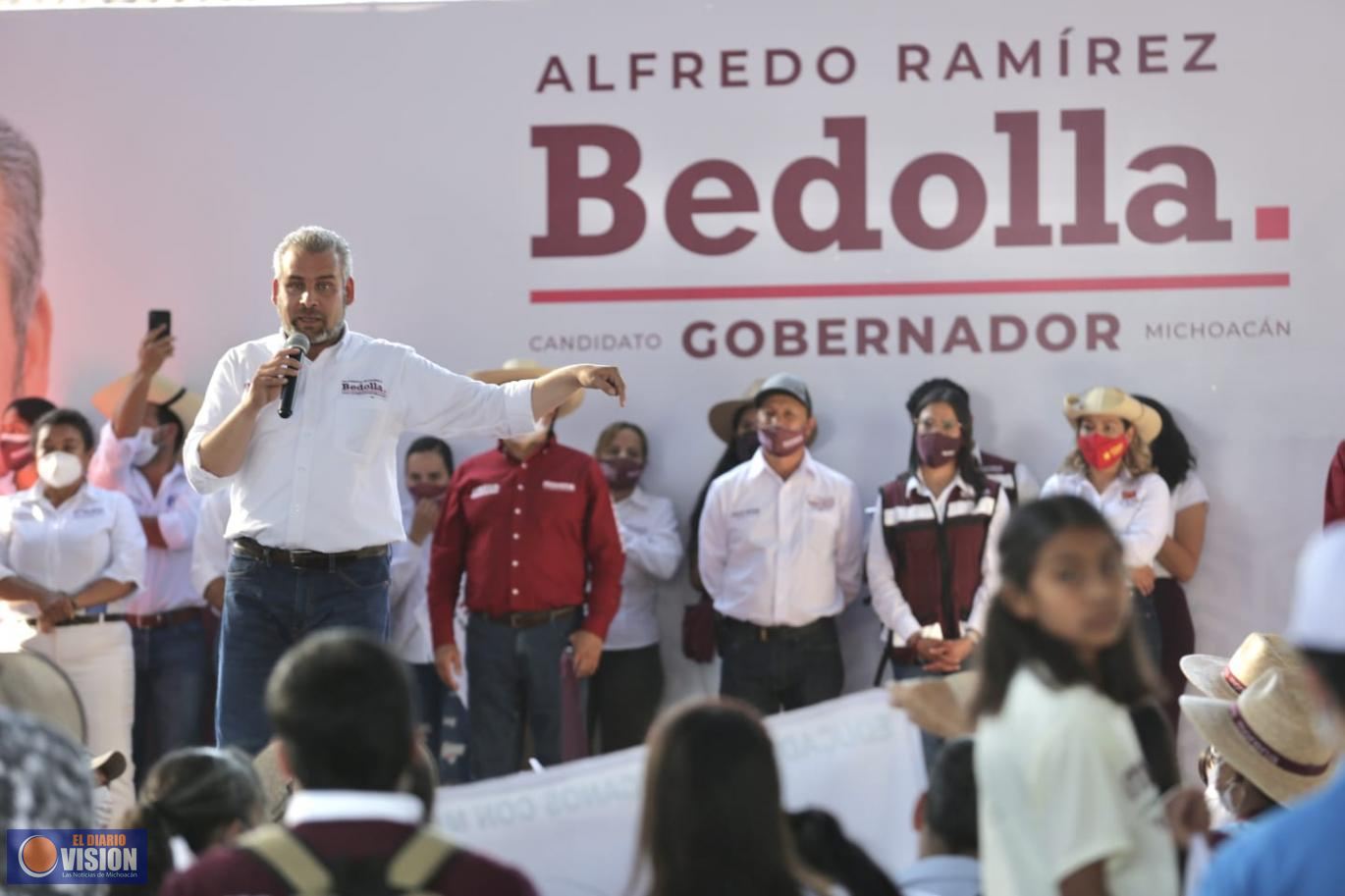 Bedolla: en Michoacán elegiremos entre la continuidad de Silvano o la esperanza de cambio