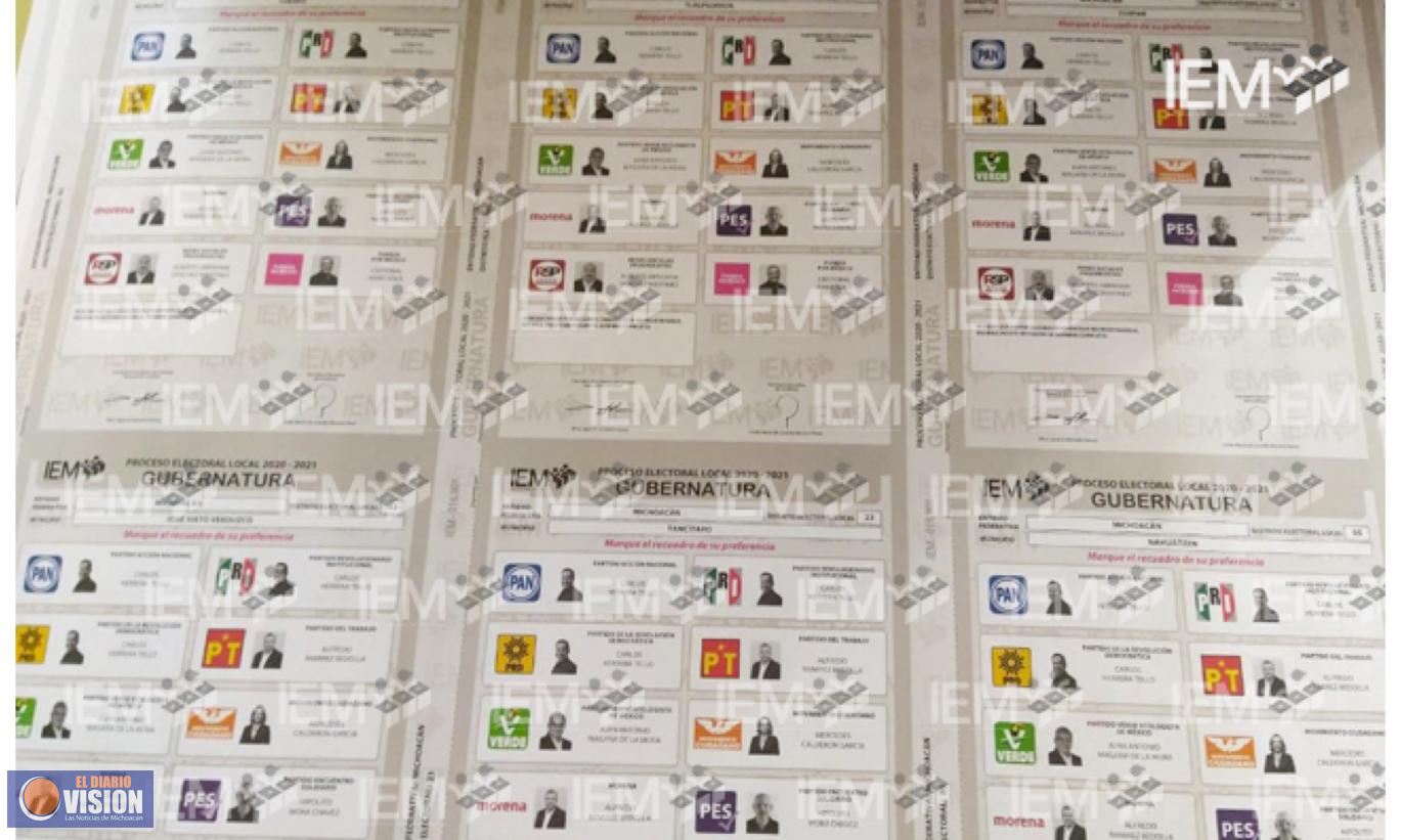Boletas electorales se confeccionaron con la información proporcionada por partidos políticos 