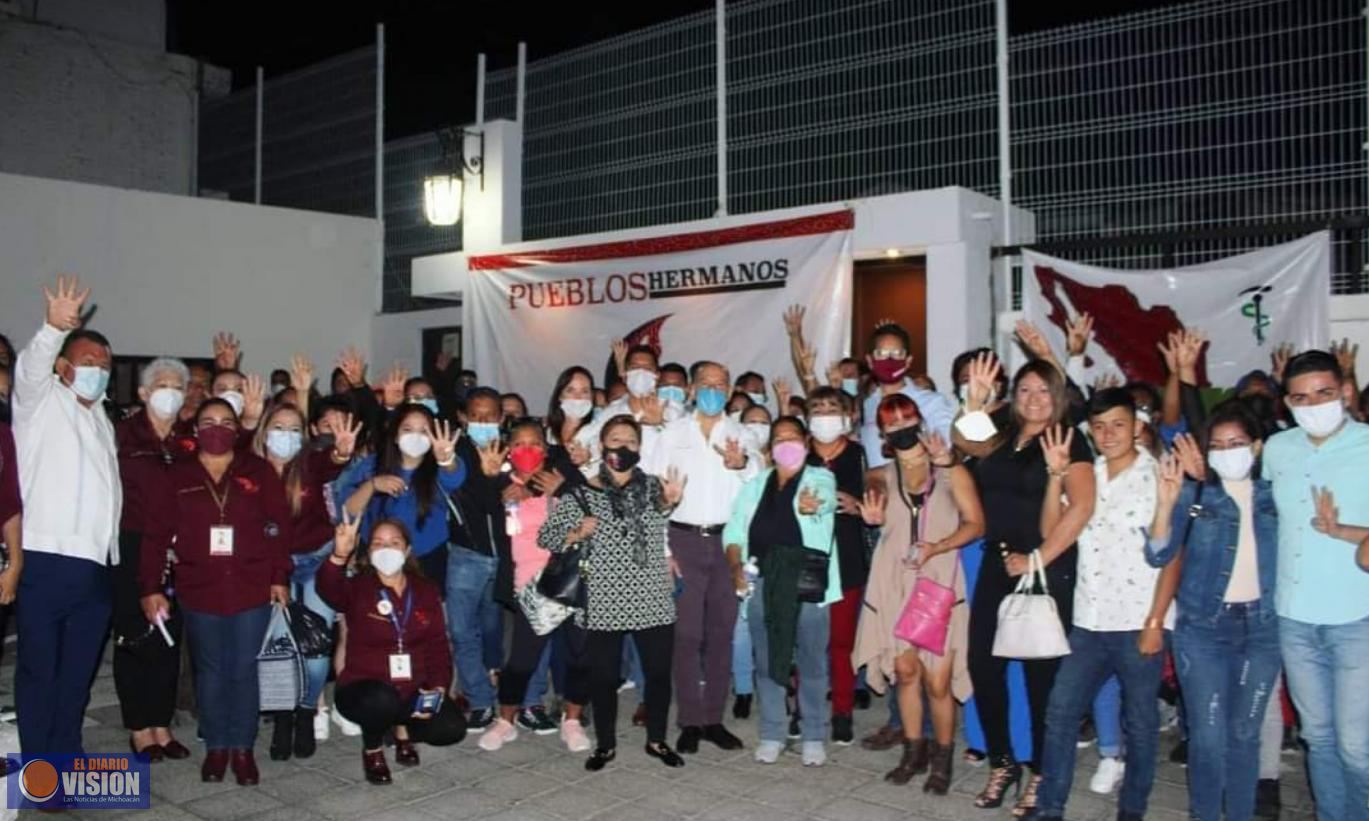 Rubén Arróniz, se reúne con integrantes del Sindicato Independiente de Trabajadores de la Salud