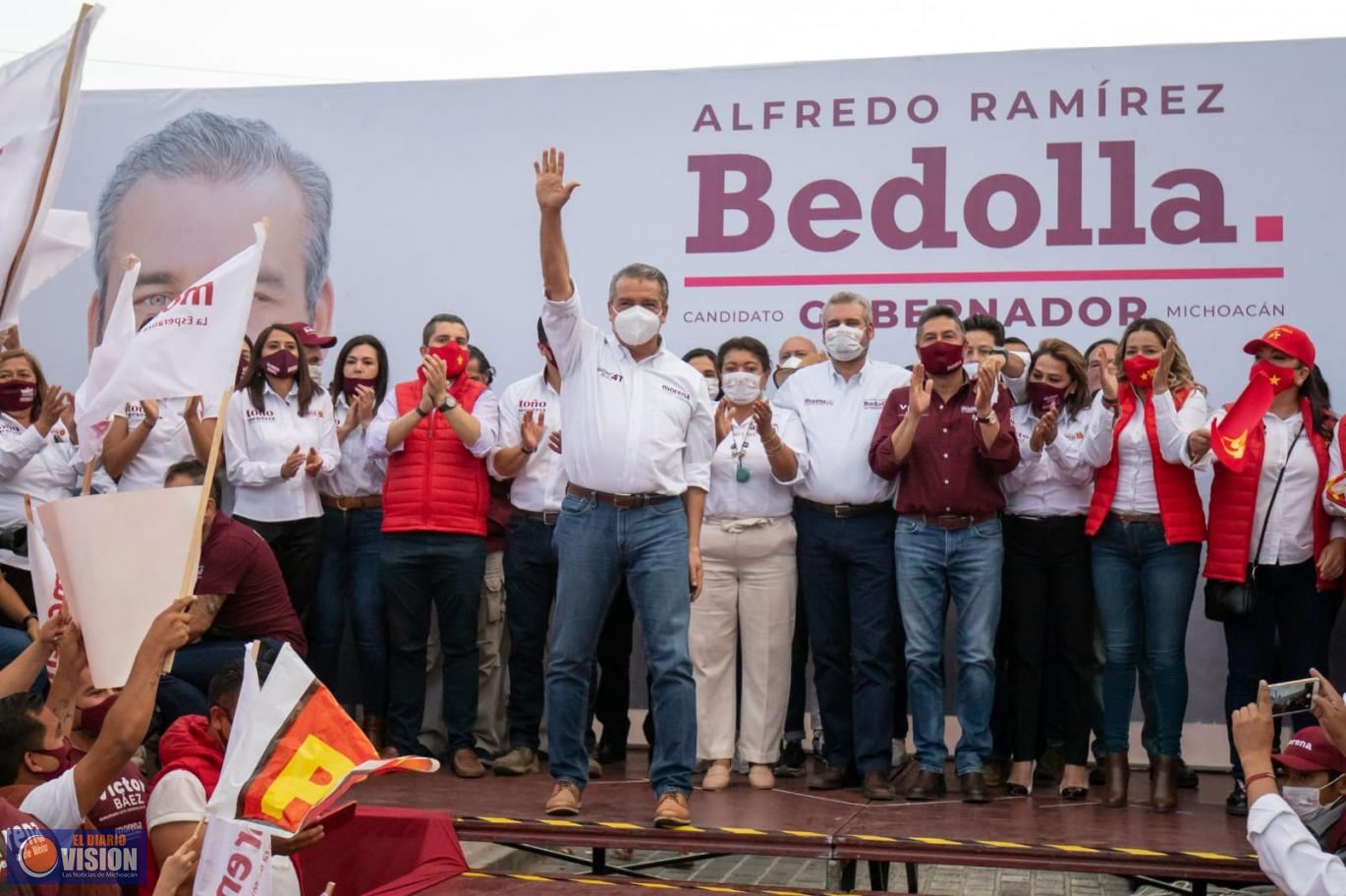 Llenar las urnas de votos, la manera respaldar a AMLO: Raúl Morón