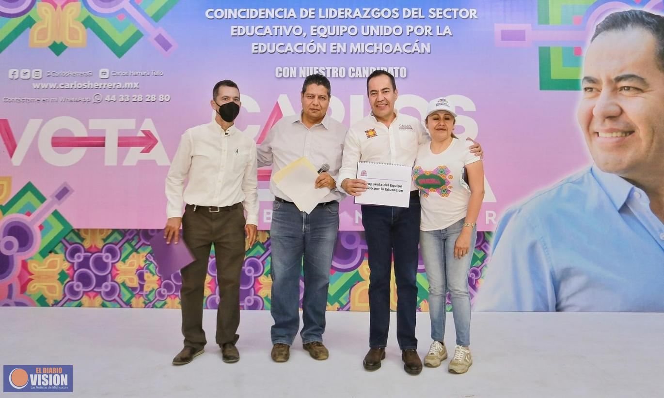 No habrá maestros de primera ni de segunda. Pago seguro y a tiempo, mi compromiso: Carlos Herrera 
