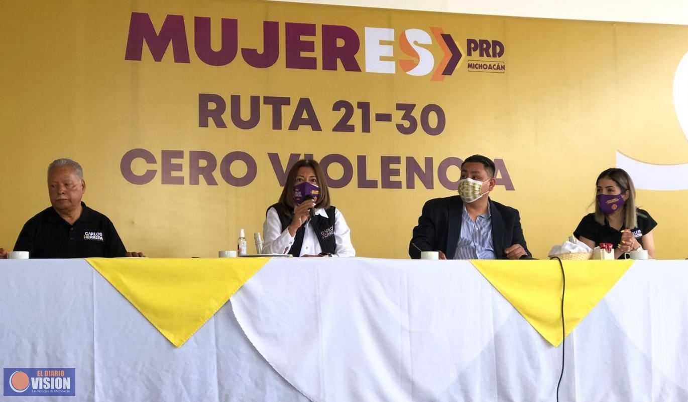 PRD Michoacán exige un alto a la violencia política por razón de género
