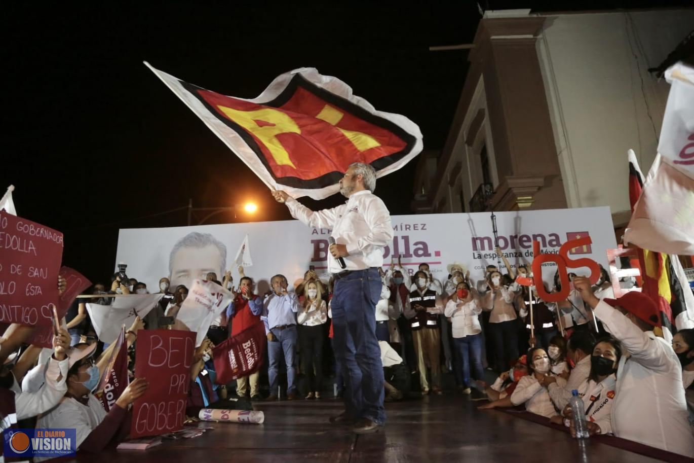 No desperdicien su voto, solo Morena representa un cambio real: Bedolla