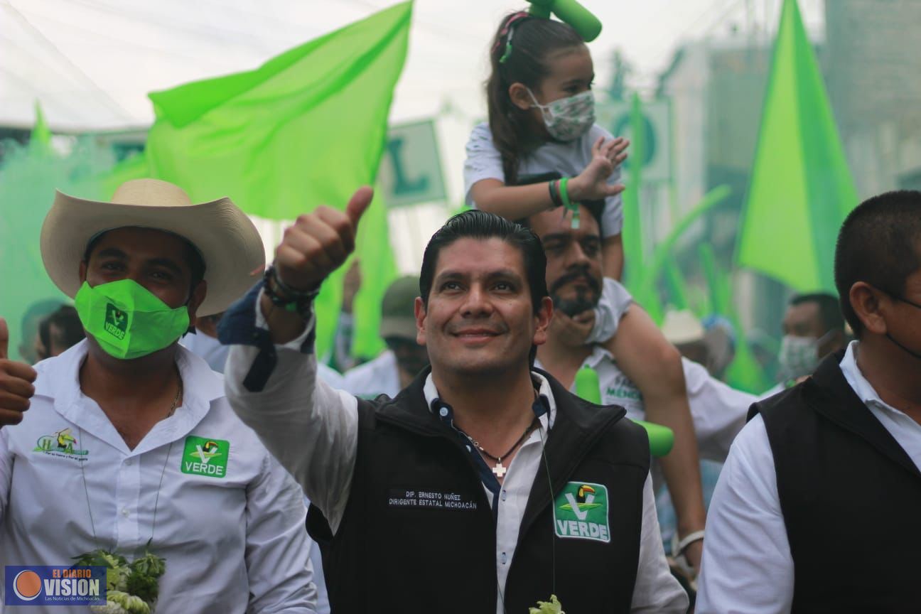 En Michoacán no habrá declinaciones por nadie; todo el respaldo para Magaña de la Mora: PVEM 