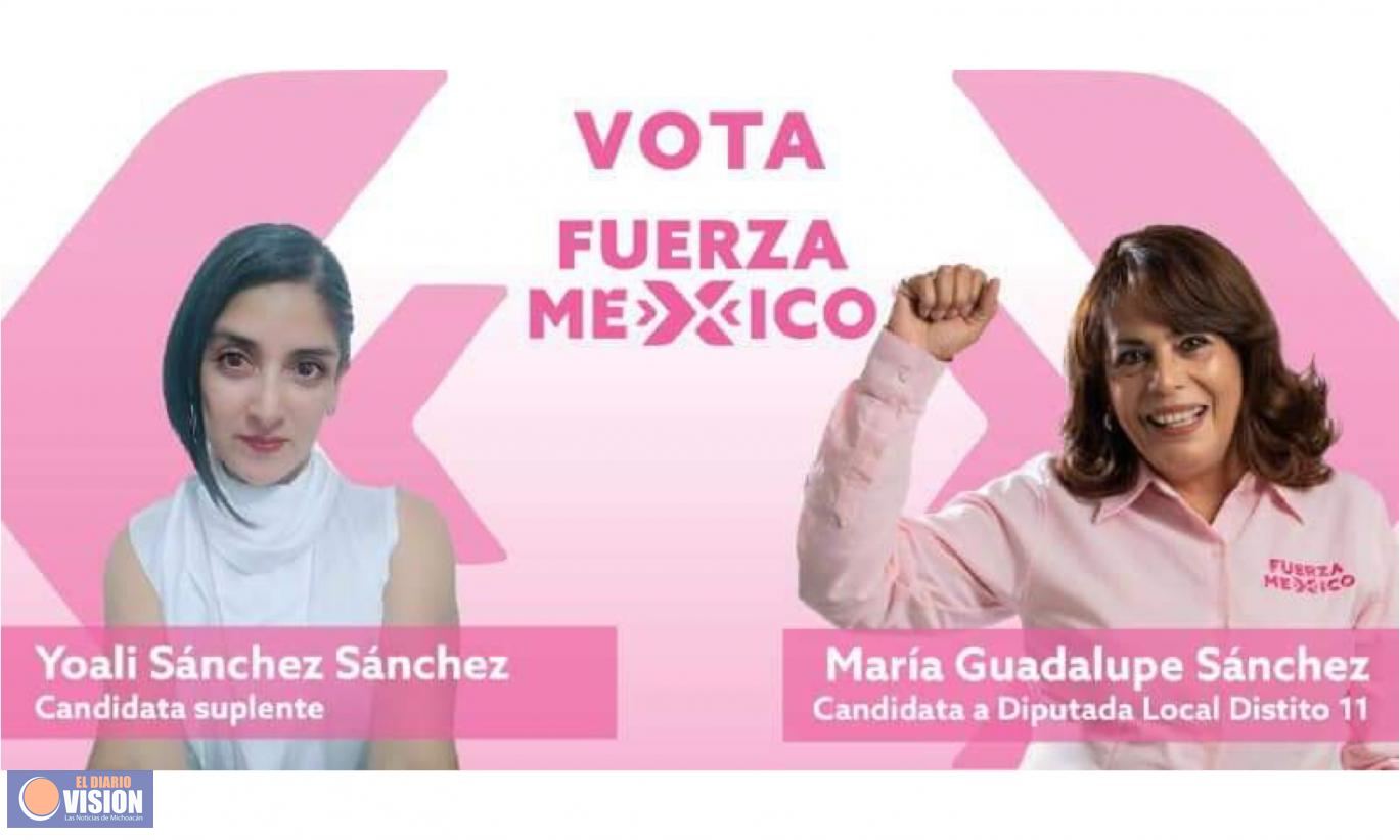 María Guadalupe Sánchez, candidata a diputada local de Fuerza por México
