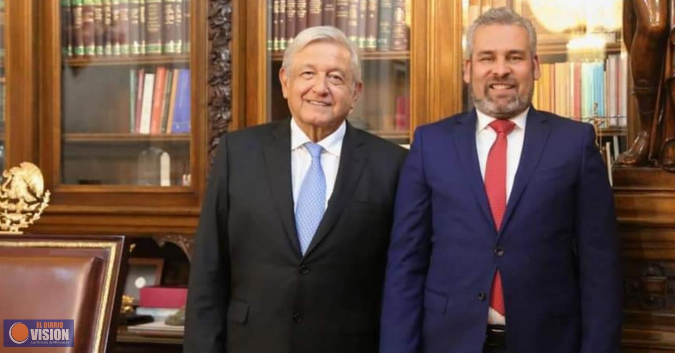 Bedolla y AMLO acuerdan coordinación plena por el desarrollo de Michoacán