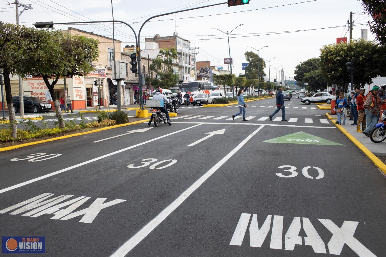 Gobierno de Morelia transformó vialidades hacía una movilidad sustentable