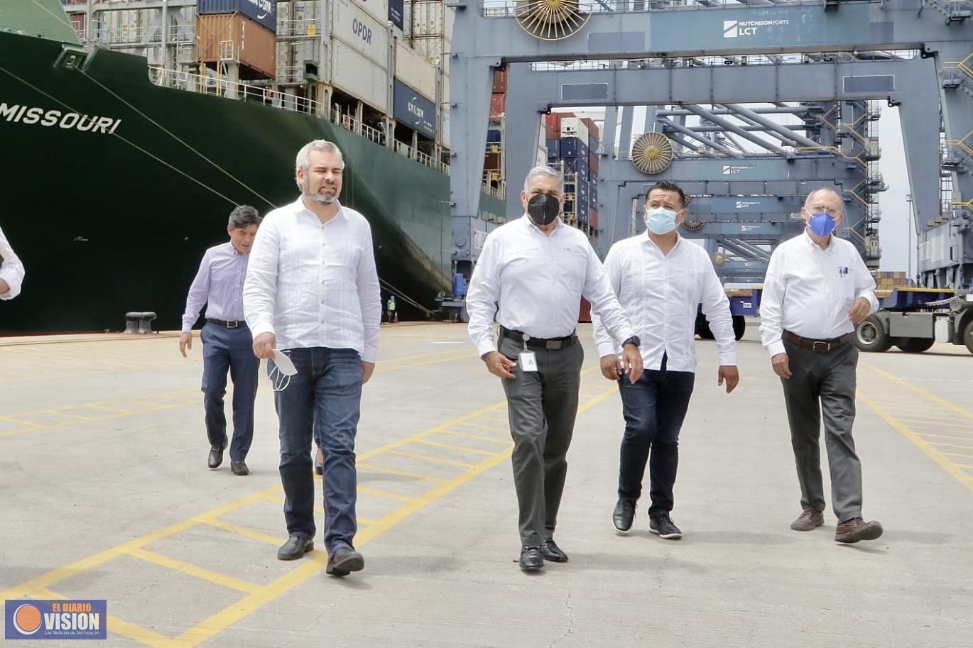 Vamos a consolidar a Lázaro Cárdenas como puerto estratégico para el T-MEC: Bedolla