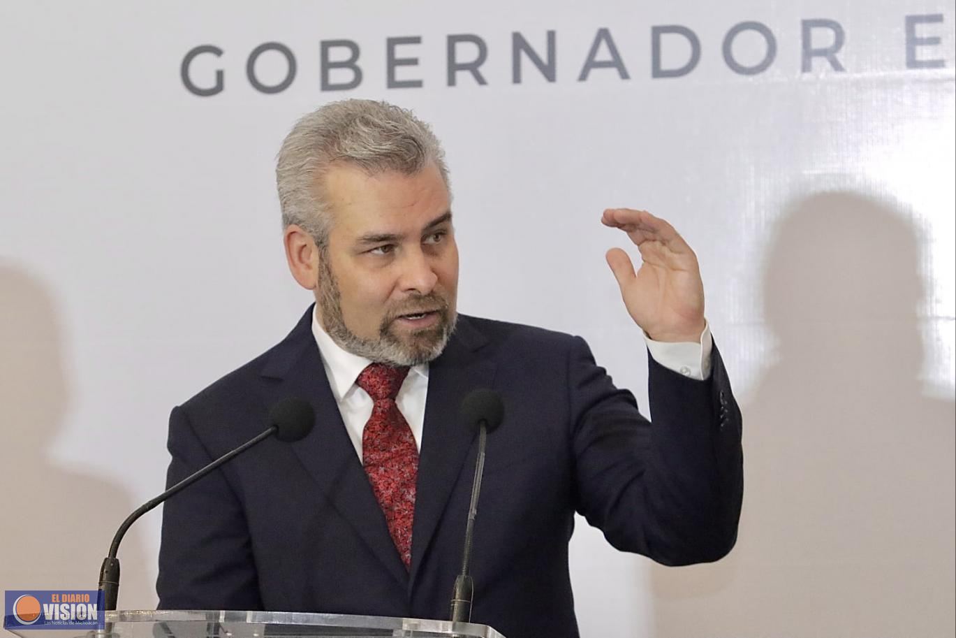 Bedolla incorporará inteligencia financiera al combate a la delincuencia en Michoacán