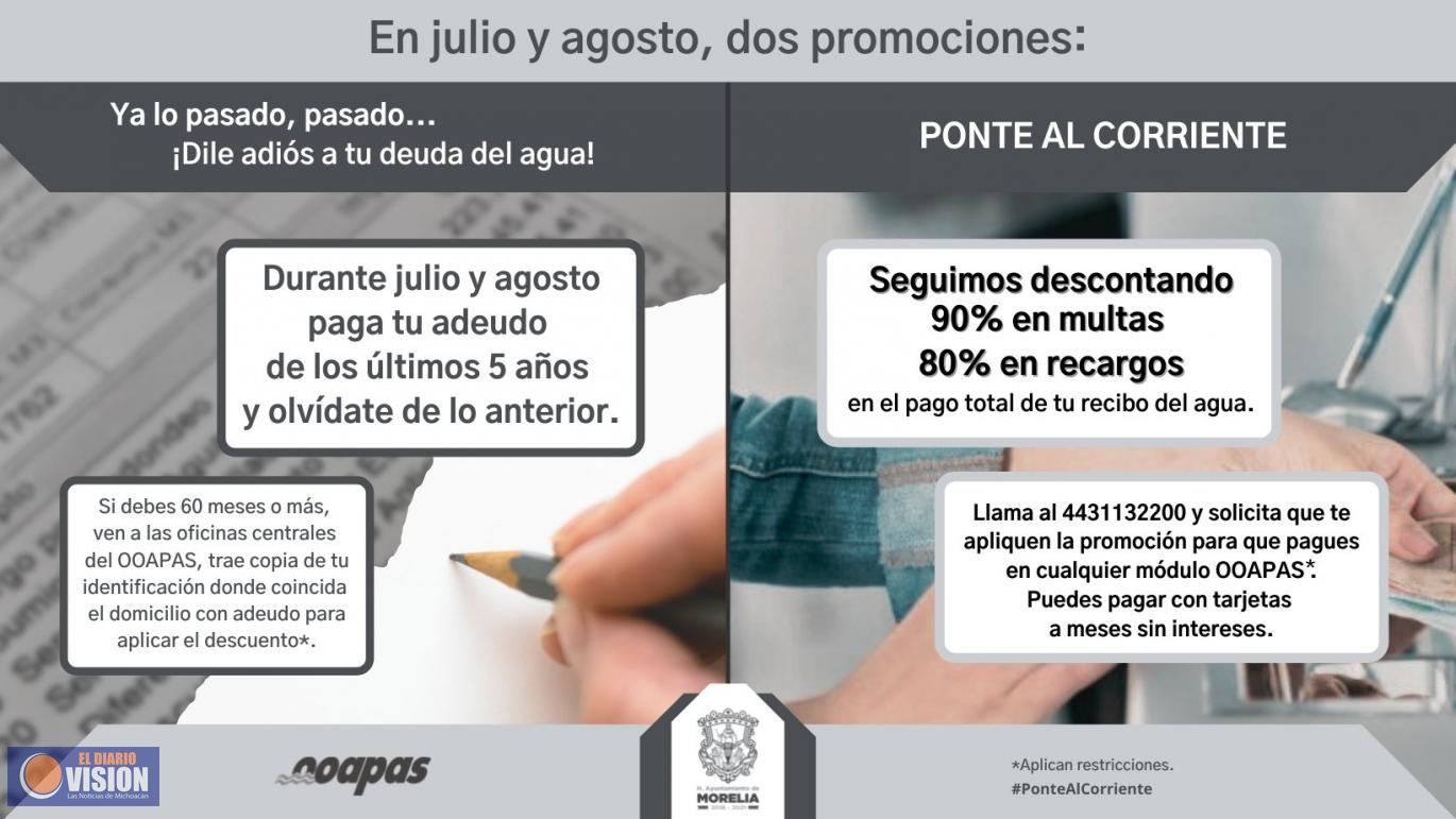 Programas de descuentos del OOAPAS terminarán el 31 de agosto