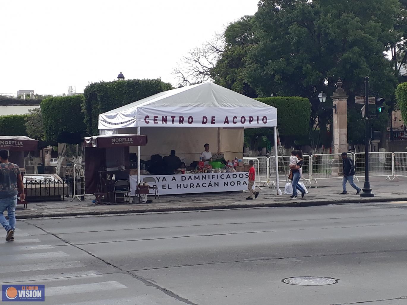 Centro de acopio, en apoyo a damnificados de Arteaga 