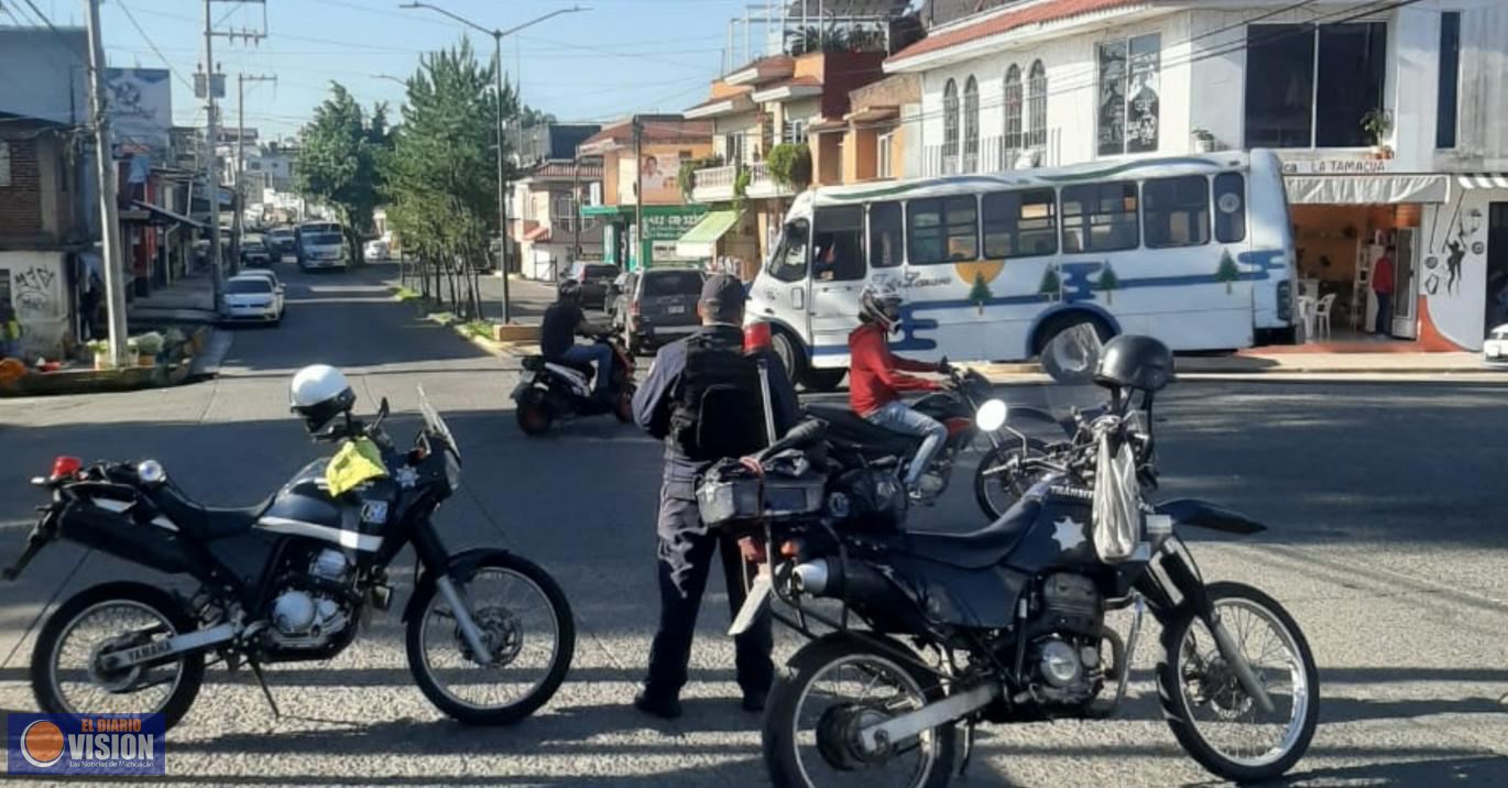 SSPTYVM despliega elementos de Tránsito Municipal para garantizar seguridad en Festival de Velas